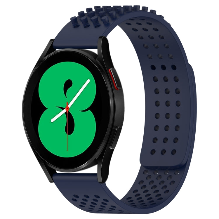 สายรัดนาฬิกาซิลิโคนรูระบายอากาศ 3D จุด ขนาด 20 มม. สำหรับ Samsung Galaxy Watch 4 ขนาด 44 มม. สำหรับ Samsung Galaxy Watch 4 ขนาด 40 มม. สำหรับ Samsung Galaxy Watch 4 Classic ขนาด 46 มม.