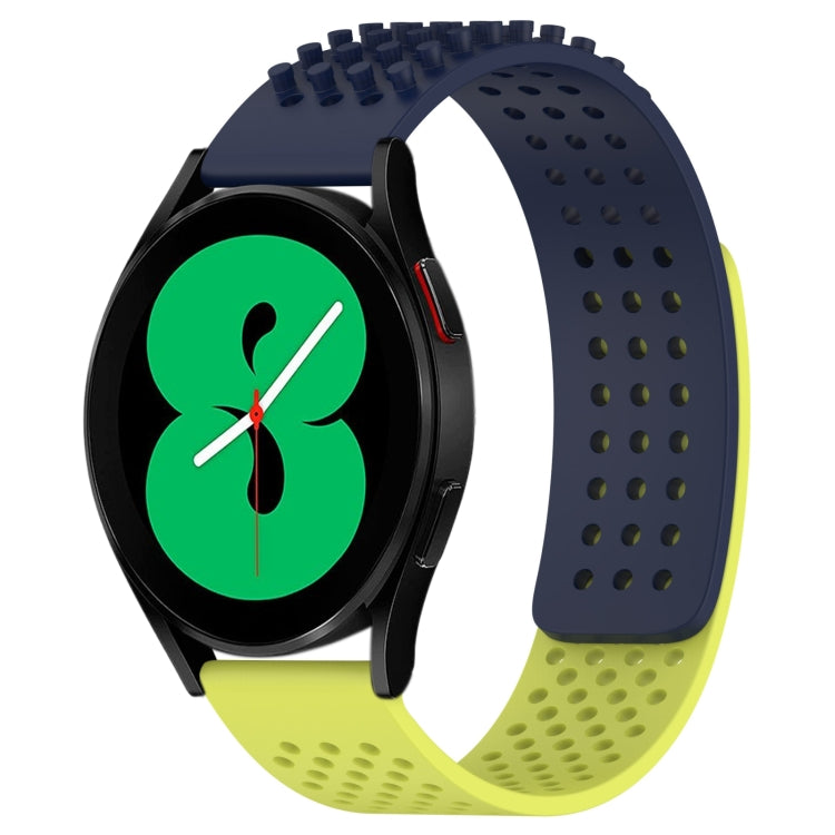 สายรัดนาฬิกาซิลิโคนรูระบายอากาศ 3D จุด ขนาด 20 มม. สำหรับ Samsung Galaxy Watch 4 ขนาด 44 มม. สำหรับ Samsung Galaxy Watch 4 ขนาด 40 มม. สำหรับ Samsung Galaxy Watch 4 Classic ขนาด 46 มม.