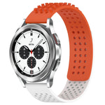 สายซิลิโคน 3D จุดระบายอากาศขนาด 20mm สำหรับ Samsung Galaxy Watch 4 Classic 42mm, สำหรับ Samsung Galaxy Watch Active 2 44mm, สำหรับ Samsung Galaxy Watch Active 2 40mm