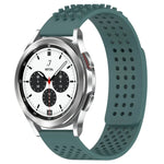 สายซิลิโคน 3D จุดระบายอากาศขนาด 20mm สำหรับ Samsung Galaxy Watch 4 Classic 42mm, สำหรับ Samsung Galaxy Watch Active 2 44mm, สำหรับ Samsung Galaxy Watch Active 2 40mm