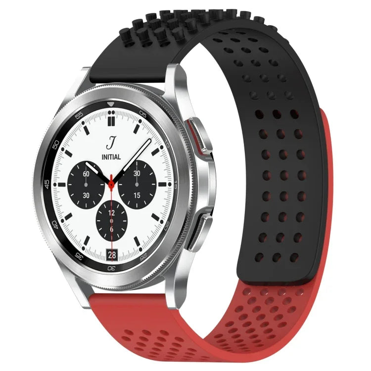 สายซิลิโคน 3D จุดระบายอากาศขนาด 20mm สำหรับ Samsung Galaxy Watch 4 Classic 42mm, สำหรับ Samsung Galaxy Watch Active 2 44mm, สำหรับ Samsung Galaxy Watch Active 2 40mm