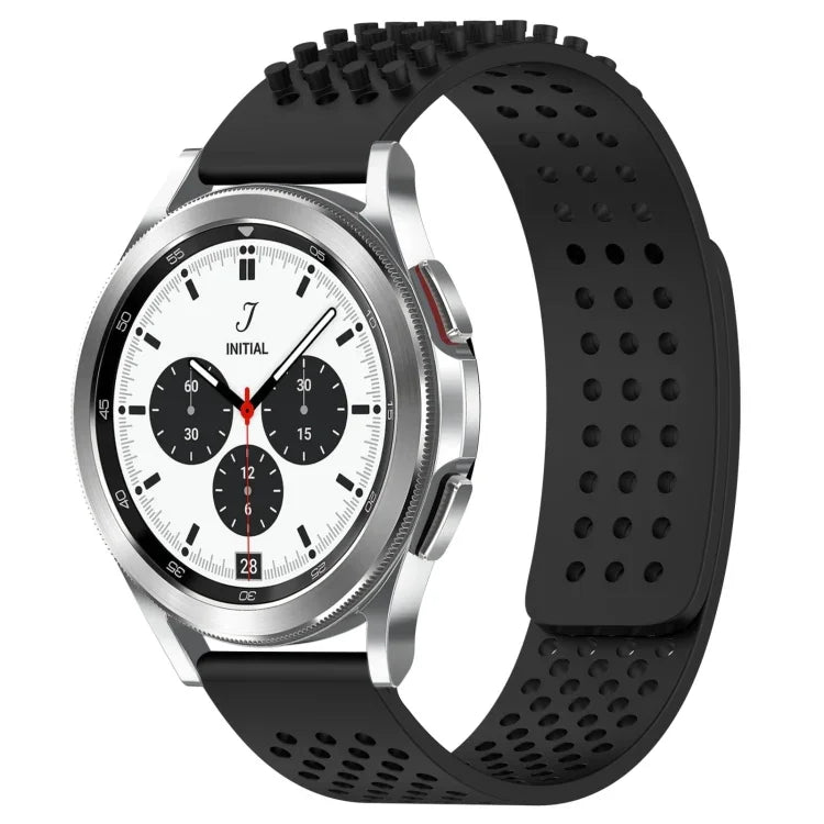 สายซิลิโคน 3D จุดระบายอากาศขนาด 20mm สำหรับ Samsung Galaxy Watch 4 Classic 42mm, สำหรับ Samsung Galaxy Watch Active 2 44mm, สำหรับ Samsung Galaxy Watch Active 2 40mm