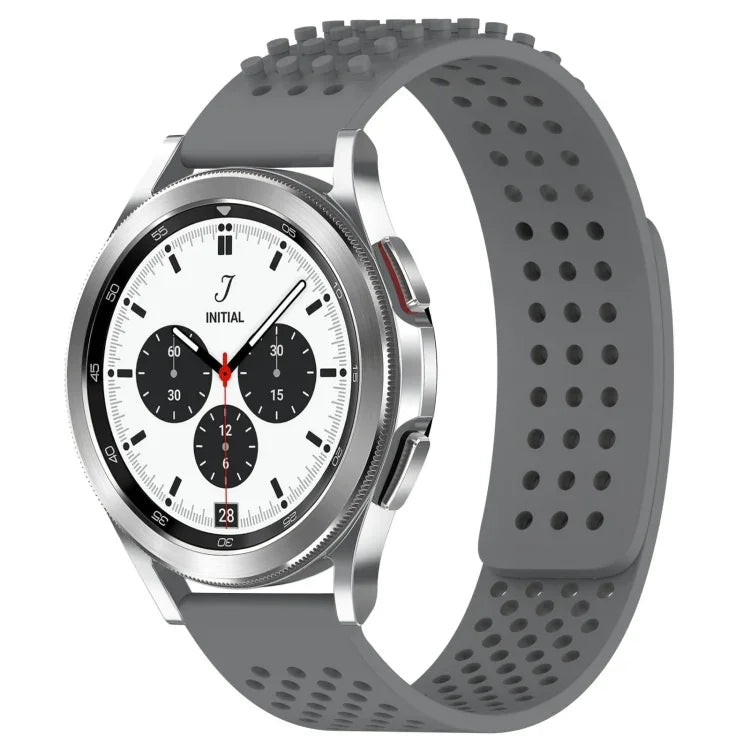 สายซิลิโคน 3D จุดระบายอากาศขนาด 20mm สำหรับ Samsung Galaxy Watch 4 Classic 42mm, สำหรับ Samsung Galaxy Watch Active 2 44mm, สำหรับ Samsung Galaxy Watch Active 2 40mm