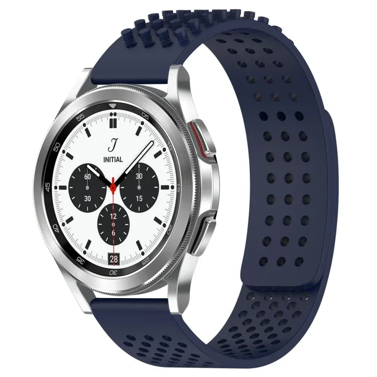 สายซิลิโคน 3D จุดระบายอากาศขนาด 20mm สำหรับ Samsung Galaxy Watch 4 Classic 42mm, สำหรับ Samsung Galaxy Watch Active 2 44mm, สำหรับ Samsung Galaxy Watch Active 2 40mm