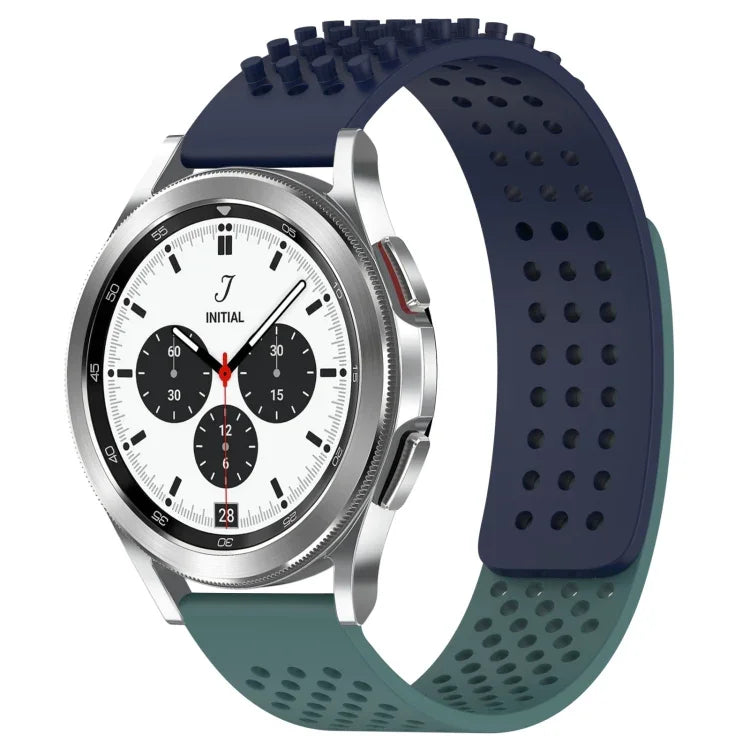 สายซิลิโคน 3D จุดระบายอากาศขนาด 20mm สำหรับ Samsung Galaxy Watch 4 Classic 42mm, สำหรับ Samsung Galaxy Watch Active 2 44mm, สำหรับ Samsung Galaxy Watch Active 2 40mm