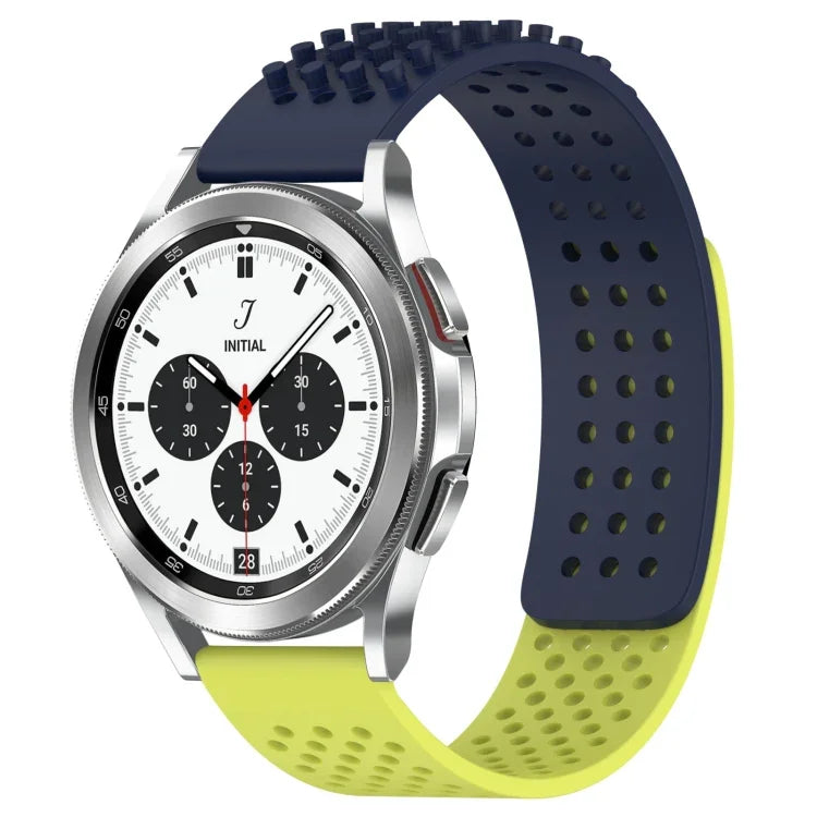 สายซิลิโคน 3D จุดระบายอากาศขนาด 20mm สำหรับ Samsung Galaxy Watch 4 Classic 42mm, สำหรับ Samsung Galaxy Watch Active 2 44mm, สำหรับ Samsung Galaxy Watch Active 2 40mm