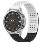 สายรัดนาฬิกาซิลิโคนรูระบายอากาศ 3D จุด ขนาด 20 มม. สำหรับ Samsung Galaxy Watch 4 ขนาด 44 มม. สำหรับ Samsung Galaxy Watch 4 ขนาด 40 มม. สำหรับ Samsung Galaxy Watch 4 Classic ขนาด 46 มม.