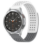 สายรัดนาฬิกาซิลิโคนรูระบายอากาศ 3D จุด ขนาด 20 มม. สำหรับ Samsung Galaxy Watch 4 ขนาด 44 มม. สำหรับ Samsung Galaxy Watch 4 ขนาด 40 มม. สำหรับ Samsung Galaxy Watch 4 Classic ขนาด 46 มม.