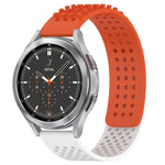 สายรัดนาฬิกาซิลิโคนรูระบายอากาศ 3D จุด ขนาด 20 มม. สำหรับ Samsung Galaxy Watch 4 ขนาด 44 มม. สำหรับ Samsung Galaxy Watch 4 ขนาด 40 มม. สำหรับ Samsung Galaxy Watch 4 Classic ขนาด 46 มม.