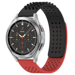 สายรัดนาฬิกาซิลิโคนรูระบายอากาศ 3D จุด ขนาด 20 มม. สำหรับ Samsung Galaxy Watch 4 ขนาด 44 มม. สำหรับ Samsung Galaxy Watch 4 ขนาด 40 มม. สำหรับ Samsung Galaxy Watch 4 Classic ขนาด 46 มม.