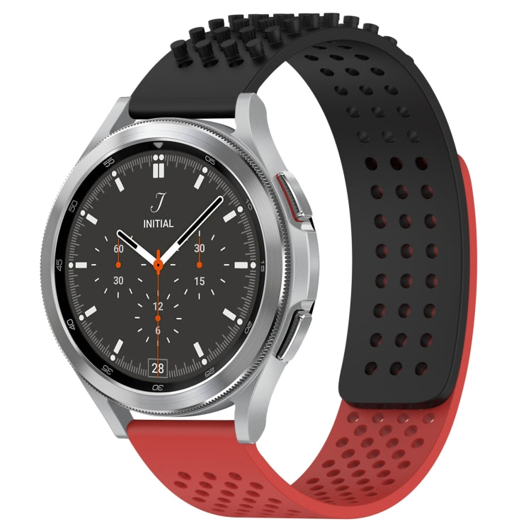 สายรัดนาฬิกาซิลิโคนรูระบายอากาศ 3D จุด ขนาด 20 มม. สำหรับ Samsung Galaxy Watch 4 ขนาด 44 มม. สำหรับ Samsung Galaxy Watch 4 ขนาด 40 มม. สำหรับ Samsung Galaxy Watch 4 Classic ขนาด 46 มม.