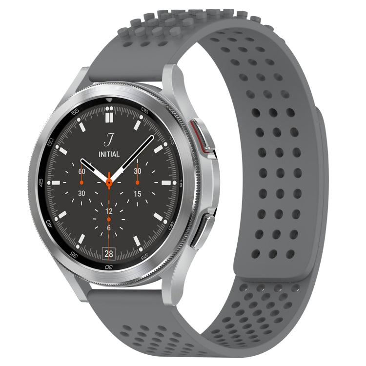 สายรัดนาฬิกาซิลิโคนรูระบายอากาศ 3D จุด ขนาด 20 มม. สำหรับ Samsung Galaxy Watch 4 ขนาด 44 มม. สำหรับ Samsung Galaxy Watch 4 ขนาด 40 มม. สำหรับ Samsung Galaxy Watch 4 Classic ขนาด 46 มม.