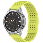สายรัดนาฬิกาซิลิโคนรูระบายอากาศ 3D จุด ขนาด 20 มม. สำหรับ Samsung Galaxy Watch 4 ขนาด 44 มม. สำหรับ Samsung Galaxy Watch 4 ขนาด 40 มม. สำหรับ Samsung Galaxy Watch 4 Classic ขนาด 46 มม.
