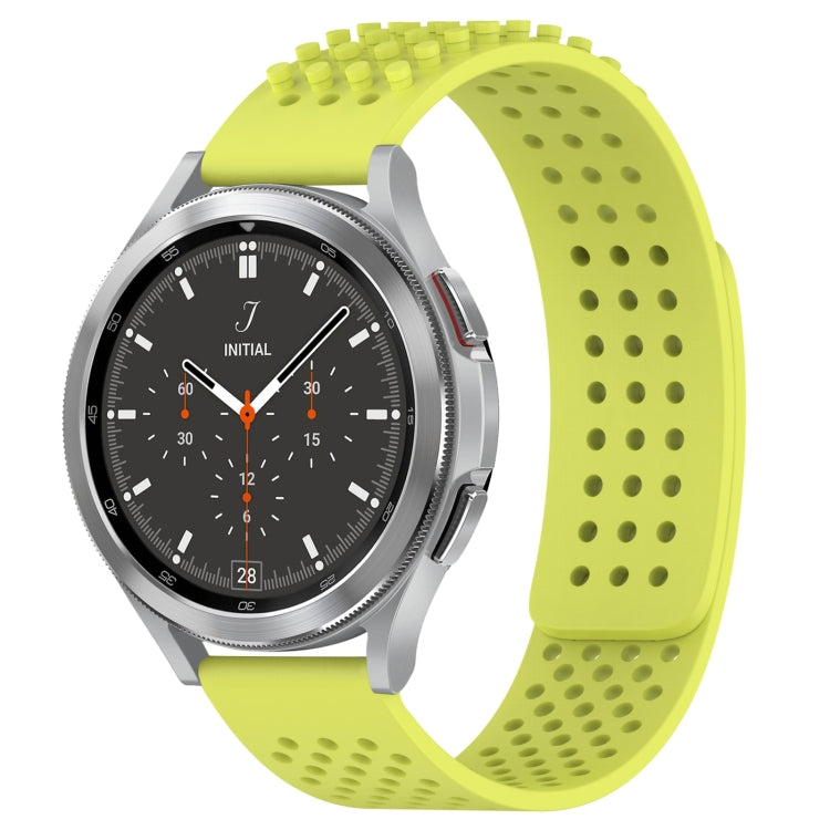 สายรัดนาฬิกาซิลิโคนรูระบายอากาศ 3D จุด ขนาด 20 มม. สำหรับ Samsung Galaxy Watch 4 ขนาด 44 มม. สำหรับ Samsung Galaxy Watch 4 ขนาด 40 มม. สำหรับ Samsung Galaxy Watch 4 Classic ขนาด 46 มม.