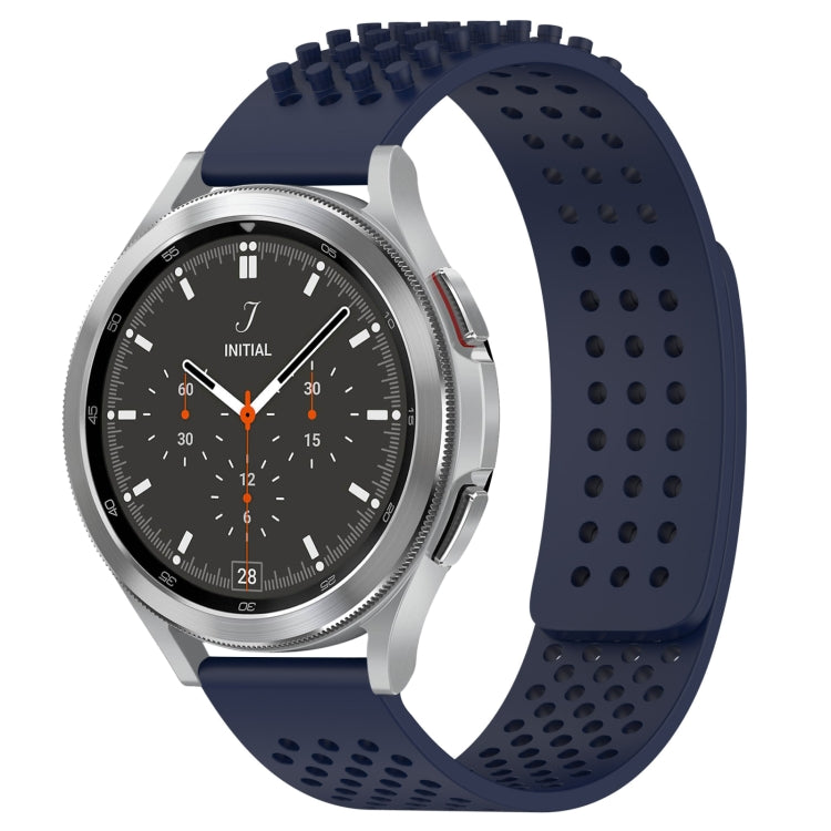 สายรัดนาฬิกาซิลิโคนรูระบายอากาศ 3D จุด ขนาด 20 มม. สำหรับ Samsung Galaxy Watch 4 ขนาด 44 มม. สำหรับ Samsung Galaxy Watch 4 ขนาด 40 มม. สำหรับ Samsung Galaxy Watch 4 Classic ขนาด 46 มม.