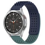 สายรัดนาฬิกาซิลิโคนรูระบายอากาศ 3D จุด ขนาด 20 มม. สำหรับ Samsung Galaxy Watch 4 ขนาด 44 มม. สำหรับ Samsung Galaxy Watch 4 ขนาด 40 มม. สำหรับ Samsung Galaxy Watch 4 Classic ขนาด 46 มม.