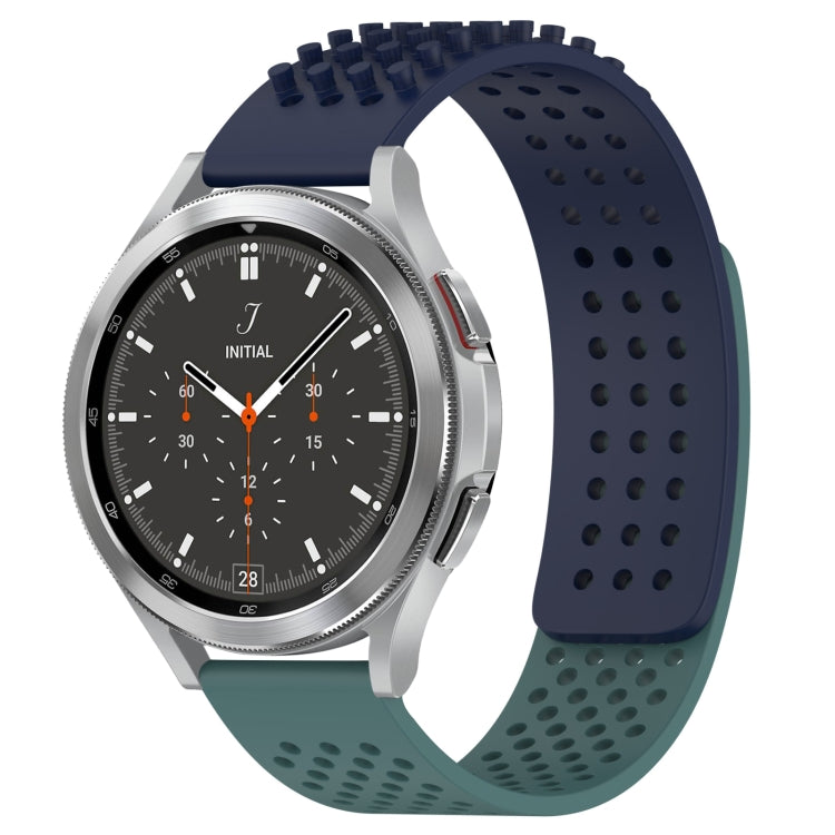 สายรัดนาฬิกาซิลิโคนรูระบายอากาศ 3D จุด ขนาด 20 มม. สำหรับ Samsung Galaxy Watch 4 ขนาด 44 มม. สำหรับ Samsung Galaxy Watch 4 ขนาด 40 มม. สำหรับ Samsung Galaxy Watch 4 Classic ขนาด 46 มม.