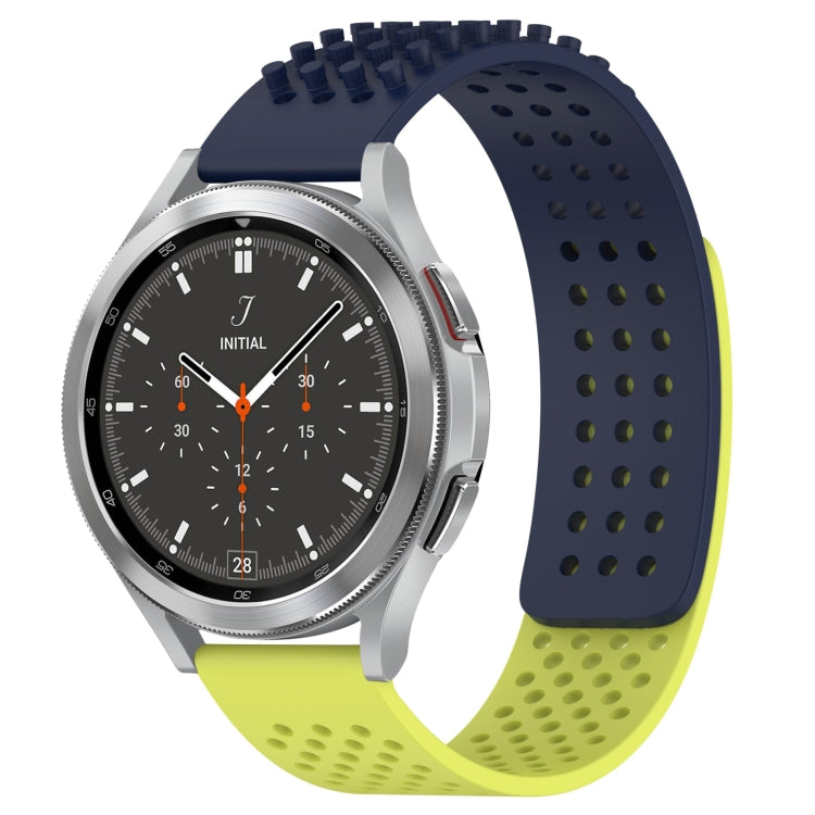 สายรัดนาฬิกาซิลิโคนรูระบายอากาศ 3D จุด ขนาด 20 มม. สำหรับ Samsung Galaxy Watch 4 ขนาด 44 มม. สำหรับ Samsung Galaxy Watch 4 ขนาด 40 มม. สำหรับ Samsung Galaxy Watch 4 Classic ขนาด 46 มม.