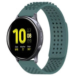 สายซิลิโคน 3D จุดระบายอากาศขนาด 20mm สำหรับ Samsung Galaxy Watch 4 Classic 42mm, สำหรับ Samsung Galaxy Watch Active 2 44mm, สำหรับ Samsung Galaxy Watch Active 2 40mm