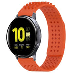 สายซิลิโคน 3D จุดระบายอากาศขนาด 20mm สำหรับ Samsung Galaxy Watch 4 Classic 42mm, สำหรับ Samsung Galaxy Watch Active 2 44mm, สำหรับ Samsung Galaxy Watch Active 2 40mm