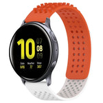 สายซิลิโคน 3D จุดระบายอากาศขนาด 20mm สำหรับ Samsung Galaxy Watch 4 Classic 42mm, สำหรับ Samsung Galaxy Watch Active 2 44mm, สำหรับ Samsung Galaxy Watch Active 2 40mm