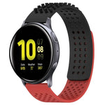 สายซิลิโคน 3D จุดระบายอากาศขนาด 20mm สำหรับ Samsung Galaxy Watch 4 Classic 42mm, สำหรับ Samsung Galaxy Watch Active 2 44mm, สำหรับ Samsung Galaxy Watch Active 2 40mm