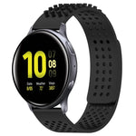 สายซิลิโคน 3D จุดระบายอากาศขนาด 20mm สำหรับ Samsung Galaxy Watch 4 Classic 42mm, สำหรับ Samsung Galaxy Watch Active 2 44mm, สำหรับ Samsung Galaxy Watch Active 2 40mm