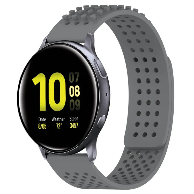 สายซิลิโคน 3D จุดระบายอากาศขนาด 20mm สำหรับ Samsung Galaxy Watch 4 Classic 42mm, สำหรับ Samsung Galaxy Watch Active 2 44mm, สำหรับ Samsung Galaxy Watch Active 2 40mm