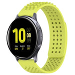 สายซิลิโคน 3D จุดระบายอากาศขนาด 20mm สำหรับ Samsung Galaxy Watch 4 Classic 42mm, สำหรับ Samsung Galaxy Watch Active 2 44mm, สำหรับ Samsung Galaxy Watch Active 2 40mm