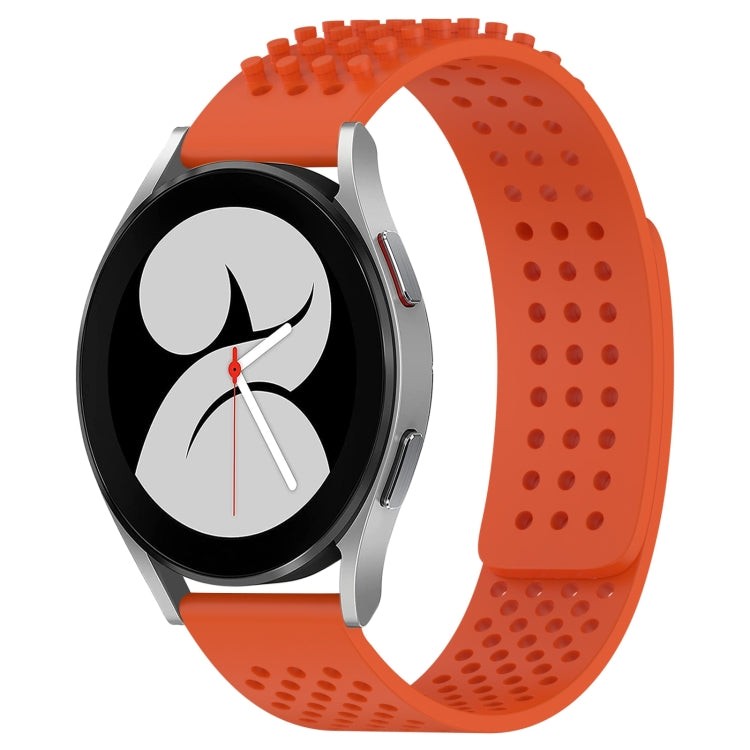 สายรัดนาฬิกาซิลิโคนรูระบายอากาศ 3D จุด ขนาด 20 มม. สำหรับ Samsung Galaxy Watch 4 ขนาด 44 มม. สำหรับ Samsung Galaxy Watch 4 ขนาด 40 มม. สำหรับ Samsung Galaxy Watch 4 Classic ขนาด 46 มม.