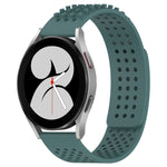 สายรัดนาฬิกาซิลิโคนรูระบายอากาศ 3D จุด ขนาด 20 มม. สำหรับ Samsung Galaxy Watch 4 ขนาด 44 มม. สำหรับ Samsung Galaxy Watch 4 ขนาด 40 มม. สำหรับ Samsung Galaxy Watch 4 Classic ขนาด 46 มม.