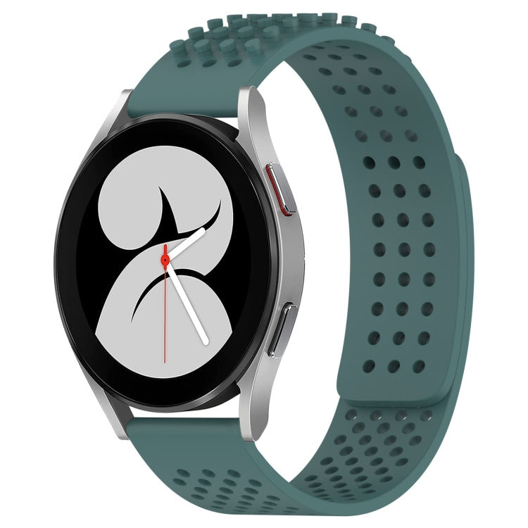 สายรัดนาฬิกาซิลิโคนรูระบายอากาศ 3D จุด ขนาด 20 มม. สำหรับ Samsung Galaxy Watch 4 ขนาด 44 มม. สำหรับ Samsung Galaxy Watch 4 ขนาด 40 มม. สำหรับ Samsung Galaxy Watch 4 Classic ขนาด 46 มม.