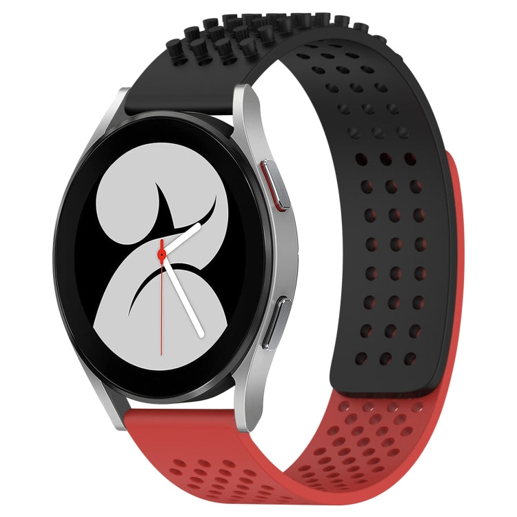 สายรัดนาฬิกาซิลิโคนรูระบายอากาศ 3D จุด ขนาด 20 มม. สำหรับ Samsung Galaxy Watch 4 ขนาด 44 มม. สำหรับ Samsung Galaxy Watch 4 ขนาด 40 มม. สำหรับ Samsung Galaxy Watch 4 Classic ขนาด 46 มม.