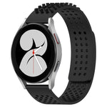สายรัดนาฬิกาซิลิโคนรูระบายอากาศ 3D จุด ขนาด 20 มม. สำหรับ Samsung Galaxy Watch 4 ขนาด 44 มม. สำหรับ Samsung Galaxy Watch 4 ขนาด 40 มม. สำหรับ Samsung Galaxy Watch 4 Classic ขนาด 46 มม.