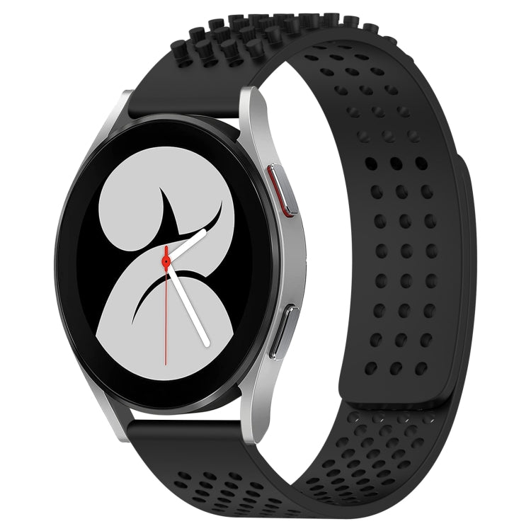 สายรัดนาฬิกาซิลิโคนรูระบายอากาศ 3D จุด ขนาด 20 มม. สำหรับ Samsung Galaxy Watch 4 ขนาด 44 มม. สำหรับ Samsung Galaxy Watch 4 ขนาด 40 มม. สำหรับ Samsung Galaxy Watch 4 Classic ขนาด 46 มม.