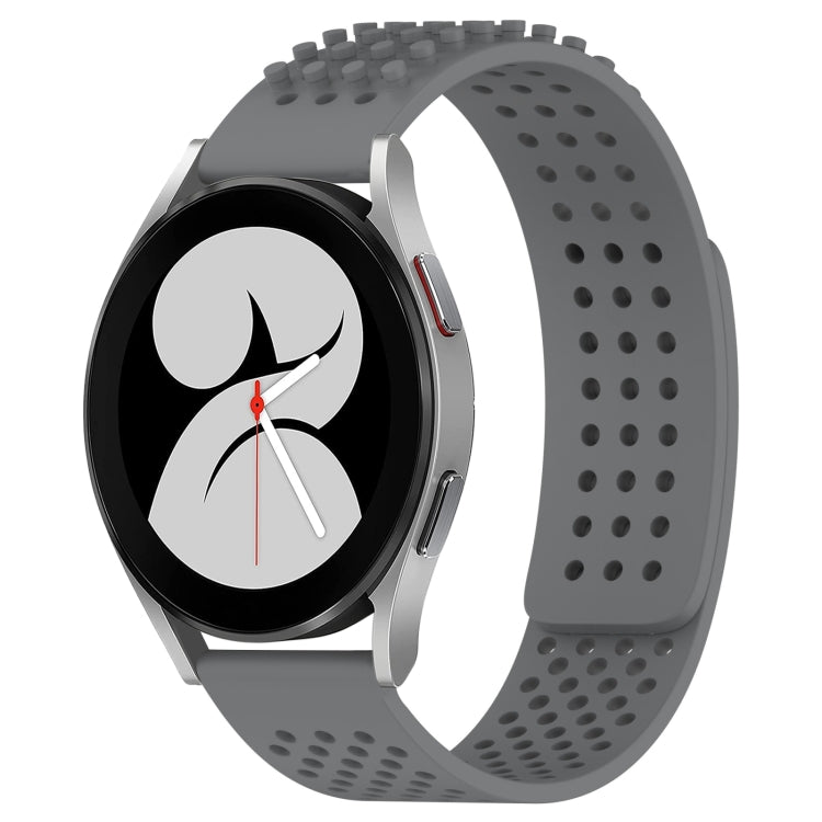 สายรัดนาฬิกาซิลิโคนรูระบายอากาศ 3D จุด ขนาด 20 มม. สำหรับ Samsung Galaxy Watch 4 ขนาด 44 มม. สำหรับ Samsung Galaxy Watch 4 ขนาด 40 มม. สำหรับ Samsung Galaxy Watch 4 Classic ขนาด 46 มม.