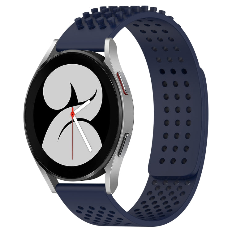 สายรัดนาฬิกาซิลิโคนรูระบายอากาศ 3D จุด ขนาด 20 มม. สำหรับ Samsung Galaxy Watch 4 ขนาด 44 มม. สำหรับ Samsung Galaxy Watch 4 ขนาด 40 มม. สำหรับ Samsung Galaxy Watch 4 Classic ขนาด 46 มม.