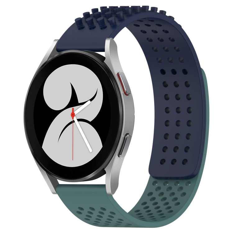 สายรัดนาฬิกาซิลิโคนรูระบายอากาศ 3D จุด ขนาด 20 มม. สำหรับ Samsung Galaxy Watch 4 ขนาด 44 มม. สำหรับ Samsung Galaxy Watch 4 ขนาด 40 มม. สำหรับ Samsung Galaxy Watch 4 Classic ขนาด 46 มม.