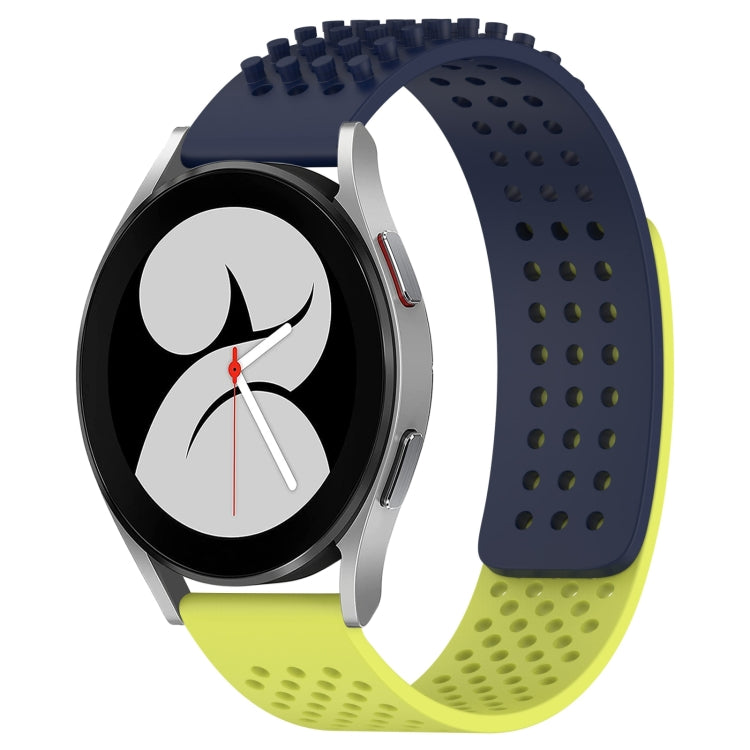สายรัดนาฬิกาซิลิโคนรูระบายอากาศ 3D จุด ขนาด 20 มม. สำหรับ Samsung Galaxy Watch 4 ขนาด 44 มม. สำหรับ Samsung Galaxy Watch 4 ขนาด 40 มม. สำหรับ Samsung Galaxy Watch 4 Classic ขนาด 46 มม.