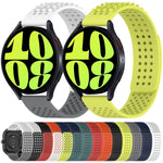 สายรัดนาฬิกาซิลิโคนรูระบายอากาศ 3D จุด ขนาด 20 มม. สำหรับ Samsung Galaxy Watch 4 ขนาด 44 มม. สำหรับ Samsung Galaxy Watch 4 ขนาด 40 มม. สำหรับ Samsung Galaxy Watch 4 Classic ขนาด 46 มม.