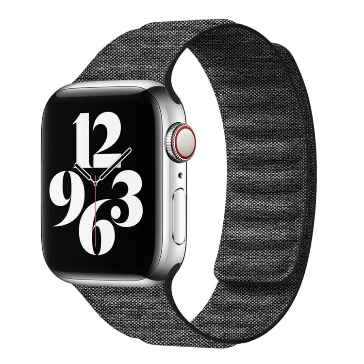 Denim Magnetic Watch Band, For Apple Watch 6 40mm, For Apple Watch 6 44mm, For Apple Watch 5 44mm, For Apple Watch 5 40mm, For Apple Watch 4 44mm, For Apple Watch 4 40mm, For  Apple Watch 3 38mm, For  Apple Watch 3 42mm