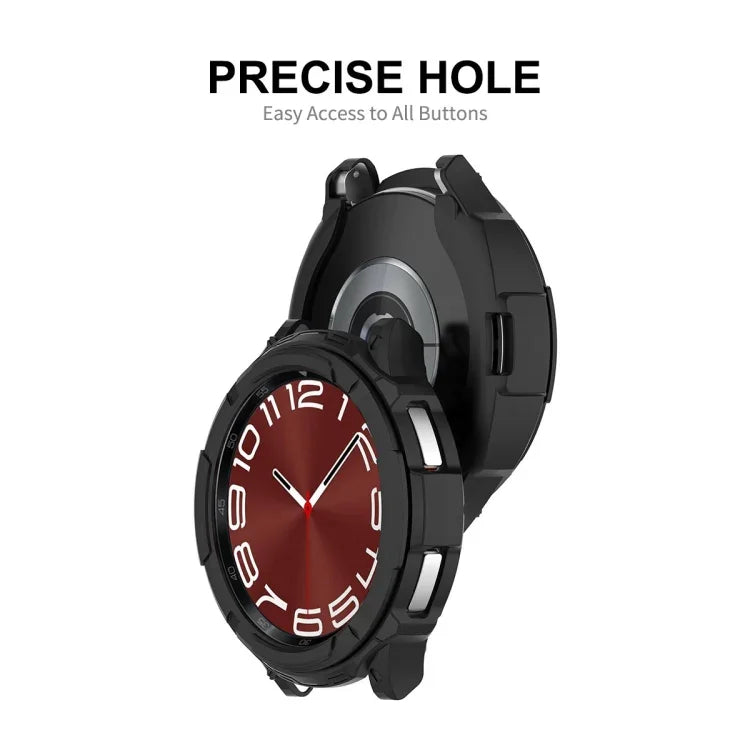 เคสกันกระแทก TPU ENKAY Hat-Prince 2 in 1 + ฟิล์มกระจกนิรภัย 9H 0.2mm สำหรับ Samsung Galaxy Watch6 Classic 47mm, สำหรับ Samsung Galaxy Watch6 Classic 43mm