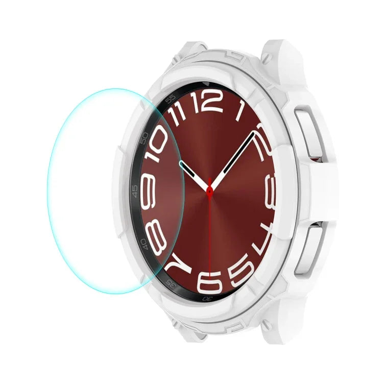 เคสกันกระแทก TPU ENKAY Hat-Prince 2 in 1 + ฟิล์มกระจกนิรภัย 9H 0.2mm สำหรับ Samsung Galaxy Watch6 Classic 47mm, สำหรับ Samsung Galaxy Watch6 Classic 43mm