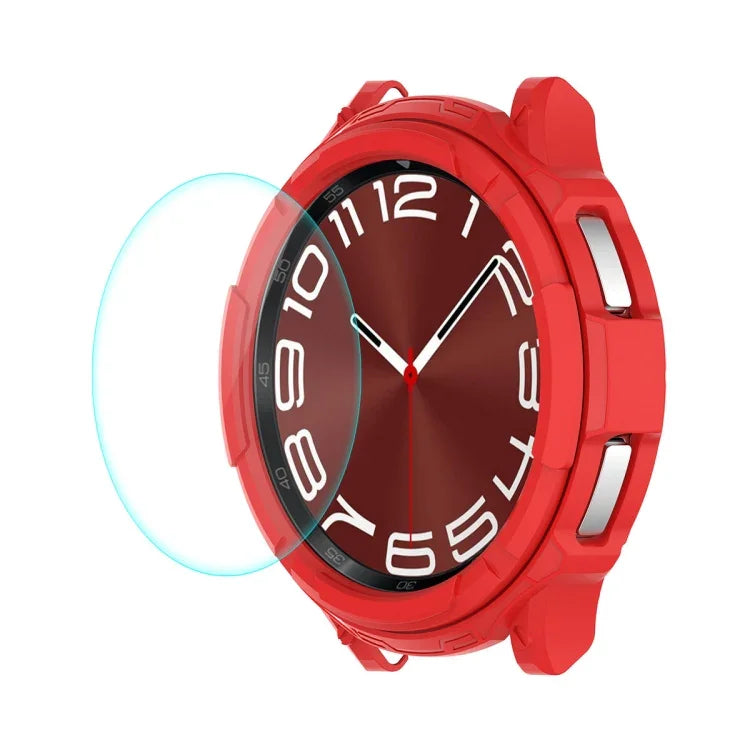 เคสกันกระแทก TPU ENKAY Hat-Prince 2 in 1 + ฟิล์มกระจกนิรภัย 9H 0.2mm สำหรับ Samsung Galaxy Watch6 Classic 47mm, สำหรับ Samsung Galaxy Watch6 Classic 43mm