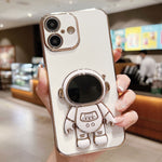 เคสโทรศัพท์ที่ยึดนักบินอวกาศชุบ Electroplating สำหรับ iPhone 17e / 16e, สำหรับ iPhone 17 Pro Max, สำหรับ iPhone 17 Pro, สำหรับ iPhone 17, สำหรับ iPhone Air, สำหรับ iPhone 16 Pro Max, สำหรับ iPhone 16 Pro, สำหรับ iPhone 16 Plus