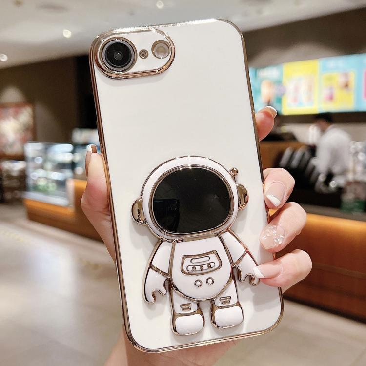 เคสโทรศัพท์ที่ยึดนักบินอวกาศชุบ Electroplating สำหรับ iPhone 17e / 16e, สำหรับ iPhone 17 Pro Max, สำหรับ iPhone 17 Pro, สำหรับ iPhone 17, สำหรับ iPhone Air, สำหรับ iPhone 16 Pro Max, สำหรับ iPhone 16 Pro, สำหรับ iPhone 16 Plus