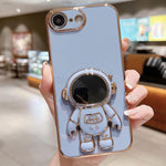 เคสโทรศัพท์ที่ยึดนักบินอวกาศชุบ Electroplating สำหรับ iPhone 17e / 16e, สำหรับ iPhone 17 Pro Max, สำหรับ iPhone 17 Pro, สำหรับ iPhone 17, สำหรับ iPhone Air, สำหรับ iPhone 16 Pro Max, สำหรับ iPhone 16 Pro, สำหรับ iPhone 16 Plus