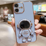 เคสโทรศัพท์ที่ยึดนักบินอวกาศชุบ Electroplating สำหรับ iPhone 17e / 16e, สำหรับ iPhone 17 Pro Max, สำหรับ iPhone 17 Pro, สำหรับ iPhone 17, สำหรับ iPhone Air, สำหรับ iPhone 16 Pro Max, สำหรับ iPhone 16 Pro, สำหรับ iPhone 16 Plus