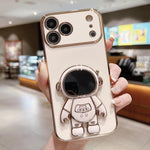 เคสโทรศัพท์ที่ยึดนักบินอวกาศชุบ Electroplating สำหรับ iPhone 17e / 16e, สำหรับ iPhone 17 Pro Max, สำหรับ iPhone 17 Pro, สำหรับ iPhone 17, สำหรับ iPhone Air, สำหรับ iPhone 16 Pro Max, สำหรับ iPhone 16 Pro, สำหรับ iPhone 16 Plus