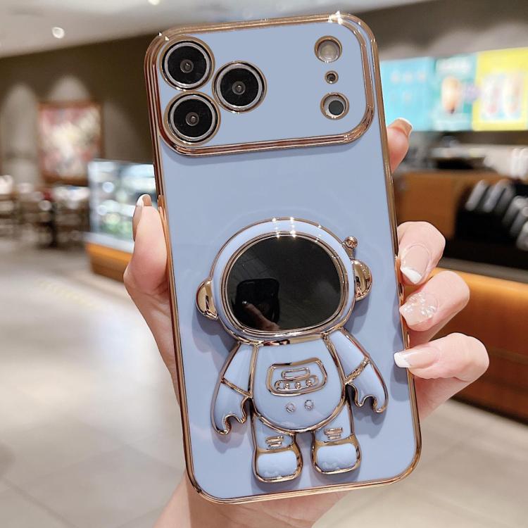 เคสโทรศัพท์ที่ยึดนักบินอวกาศชุบ Electroplating สำหรับ iPhone 17e / 16e, สำหรับ iPhone 17 Pro Max, สำหรับ iPhone 17 Pro, สำหรับ iPhone 17, สำหรับ iPhone Air, สำหรับ iPhone 16 Pro Max, สำหรับ iPhone 16 Pro, สำหรับ iPhone 16 Plus